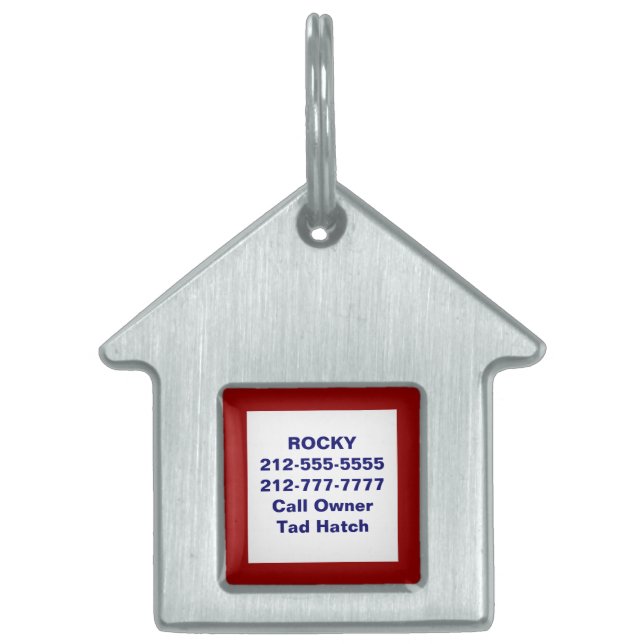 Create Your Own Pet Tag (Front)