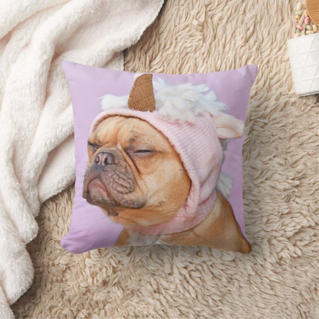 Create Your Own Pet Two Photo Custom Picture Throw Pillow (Blanket)