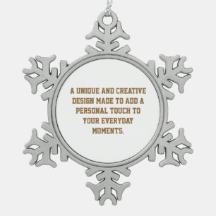 Create Your Own Pewter Snowflake Ornament