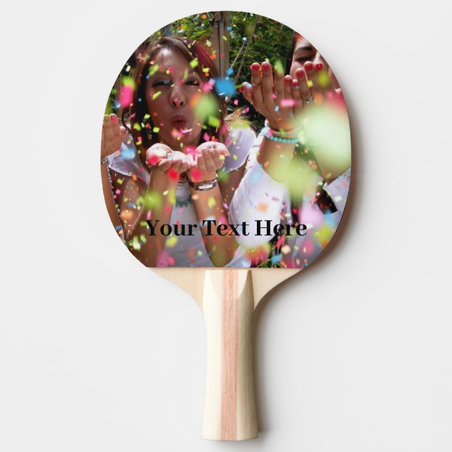 Create Your Own Photo and Text Customized Ping Pong Paddle (Front)