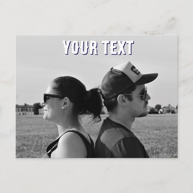 create your own photo and text Postcard (Front)