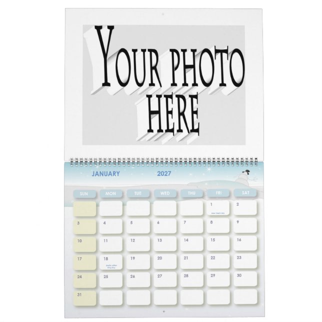 CREATE YOUR OWN PHOTO CALENDAR (Jan 2027)
