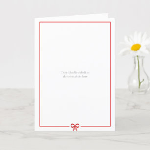 Create Your Own Photo Card - Red Border Bow