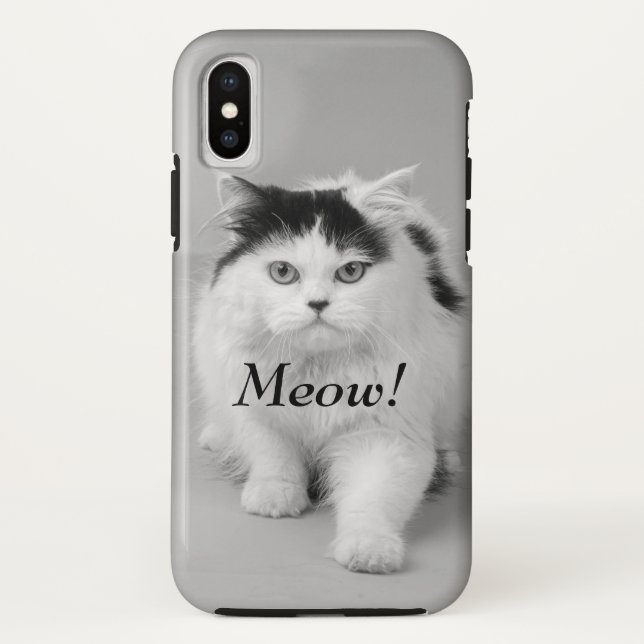 Create your own Photo Cat MYO black and white Case-Mate iPhone Case (Back)