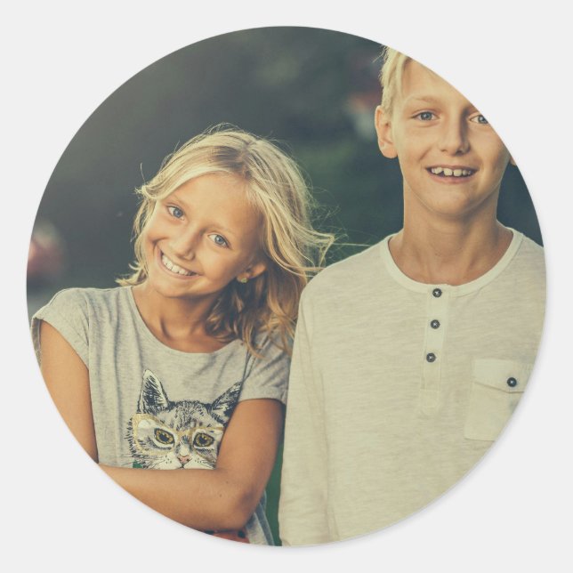 Create Your Own Photo Classic Round Sticker (Front)