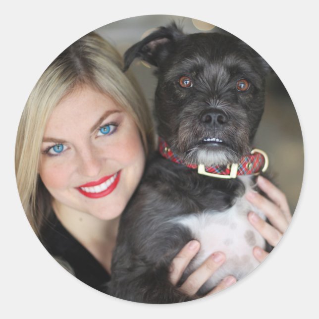 Create Your Own Photo  Classic Round Sticker (Front)