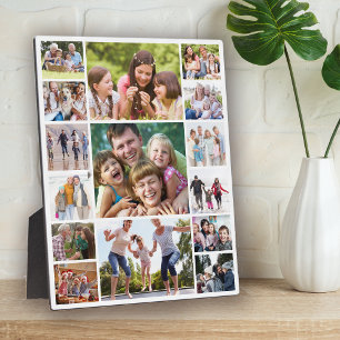 Create Your Own Photo Collage 15 Pictures White Plaque