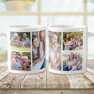 Create Your Own Photo Collage 5 Pictures White  Coffee Mug