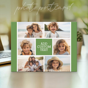 Create Your Own Photo Collage - 6 photos and Text Postcard