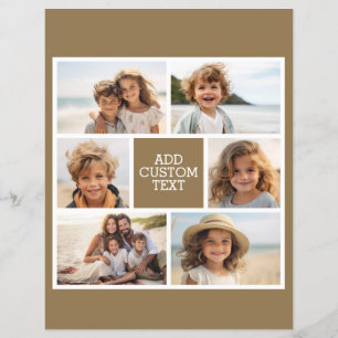 Create Your Own Photo Collage - 6 photos Monogram Flyer