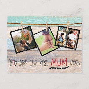 Create Your Own Photo Collage. Best Mom Ever Postcard