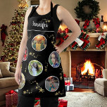 Create your own photo collage Christmas monogram Apron<br><div class="desc">Create your own photo collage Christmas apron.
You can add your own photos and name to personalize and create a very unique and personal apron.</div>