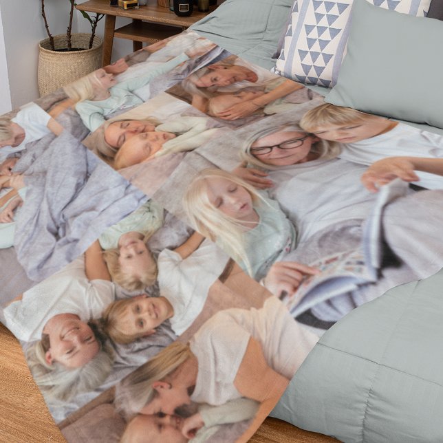 Create Your Own Photo Collage Fleece Blanket (Creator Uploaded)
