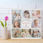Create Your Own Photo Collage for Grandma Modern Faux Canvas Print<br><div class="desc">Create your own 8-photo collage for your wonderful grandmother with this black and white modern faux canva print. It features the heartfelt message, "World's greatest Grandma" and a simple pink heart. Ideal for a birthday or Christmas gift for your nana, this plaque can be personalized with pictures of favourite grandchildren,...</div>