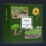 Create your own photo collage garden album binder<br><div class="desc">Modern green own photos Garden photo, garden plans, schemes, album.
You can personalize it and add your own photos and text at the front and spine.</div>