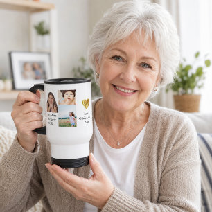 Create Your Own Photo Collage Grandma Heart Travel Mug