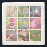 Create Your Own Photo Collage Happiness Stone Coaster<br><div class="desc">Create Your Own Photo Collage happiness or your text with your square images (I cropped mine to 1000 by 1000)</div>