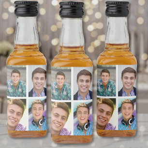 Create Your Own Photo Collage Liquor Bottle Label