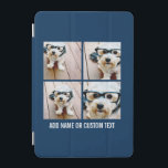 Create Your Own Photo Collage Navy 4 Pictures iPad Mini Cover<br><div class="desc">Use four square photos to create a unique and personal gift. Or you can keep the hipster puppy and make a trendy keepsake. If you need to adjust the pictures,  click on the customize tool to make changes.</div>