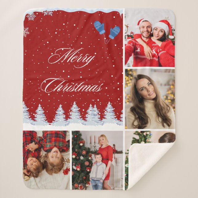 Create Your Own Photo Collage Sherpa Blanket (Front)