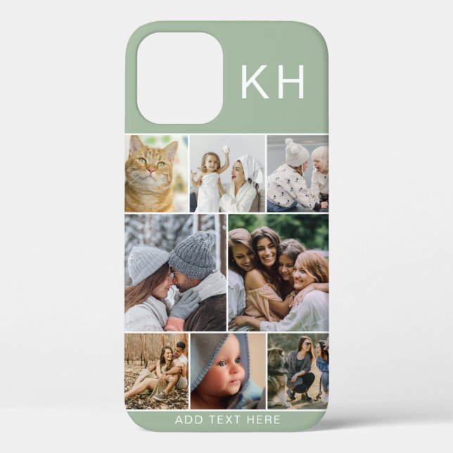 Create Your Own Photo Collage & Text Custom Colour Case-Mate iPhone Case (Back)