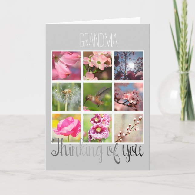 Create Your Own Photo Collage Thinking of you Card (Front)