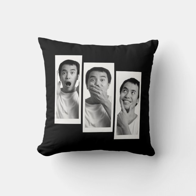 Create-Your-Own Photo Collage Throw Pillow (Front)