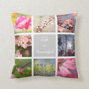 Create Your Own Photo Collage Throw Pillow