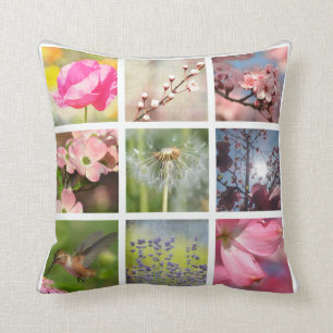 Create Your Own Photo Collage Throw Pillow