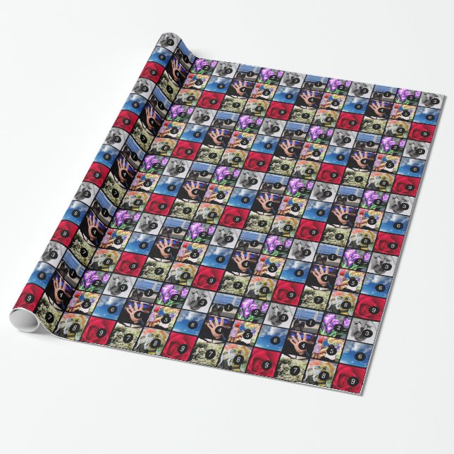Create Your Own Photo collection with 9 images Wrapping Paper (Unrolled)