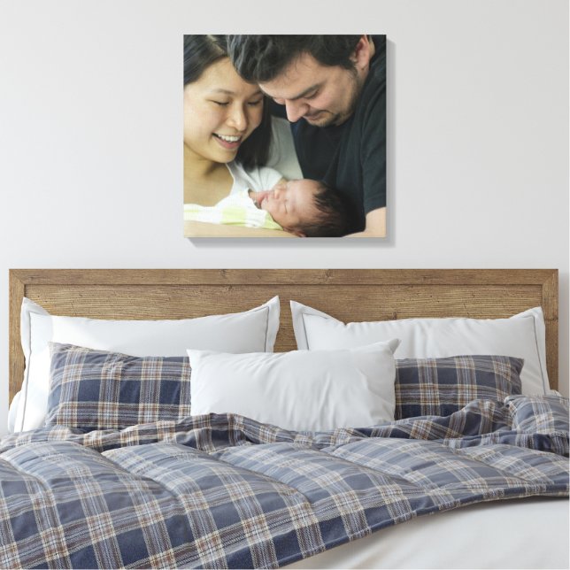 Create Your Own Photo Custom Pic DIY Canvas Print (Insitu(Bedroom))