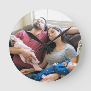 Create Your Own Photo Custom Pic DIY Family  Round Clock
