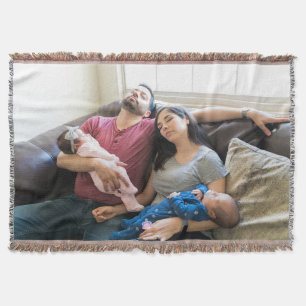 Create Your Own Photo Custom Pic DIY Family Throw Blanket
