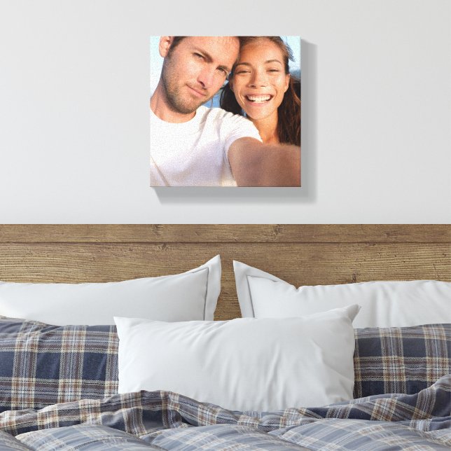 Create Your Own Photo Custom Pic Double Sided Canvas Print (Insitu(Bedroom))