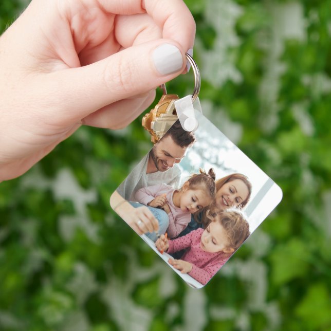 Create Your Own Photo Custom Pic Double Sided Keychain (Hand)