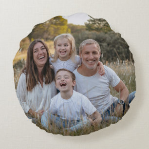Create Your Own Photo Custom Pic Double Sided Round Pillow