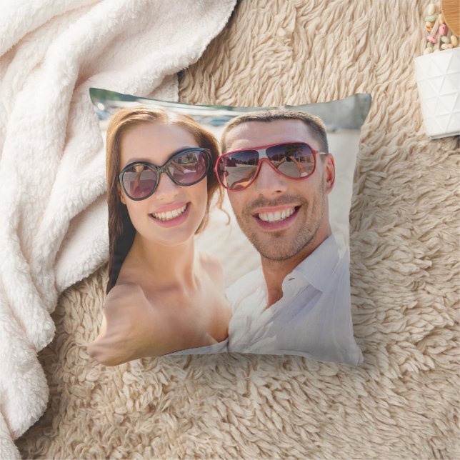 Create Your Own Photo Custom Pic Double Sided Throw Pillow (Blanket)