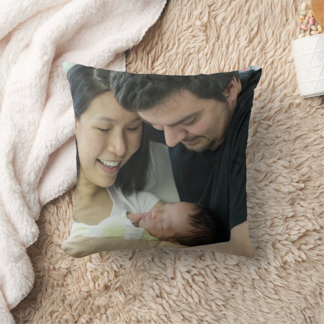 Create Your Own Photo Custom Pic Double Sided Throw Pillow (Blanket)