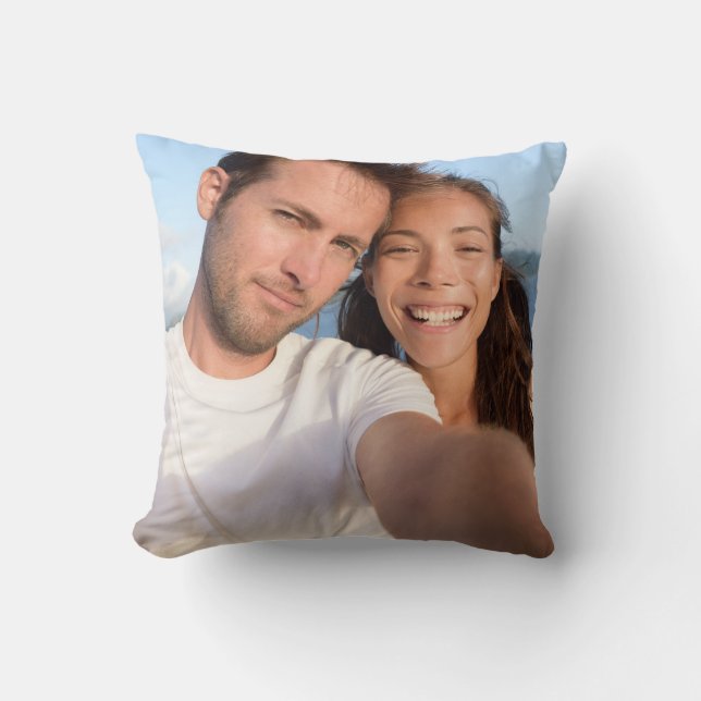 Create Your Own Photo Custom Pic Double Sided Throw Pillow (Front)