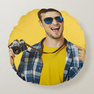 Create your Own Photo Custom Picture Round Pillow