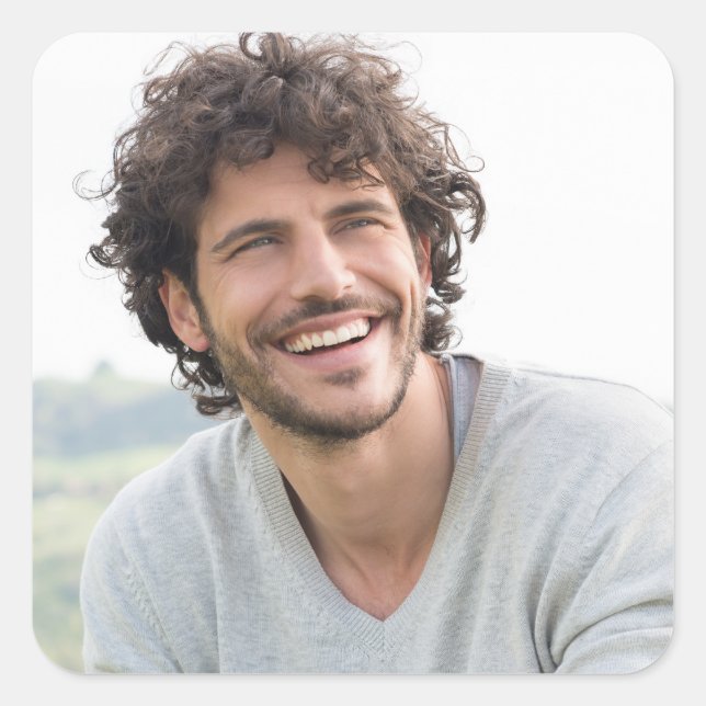 Create your Own Photo Custom Picture Square Sticker (Front)