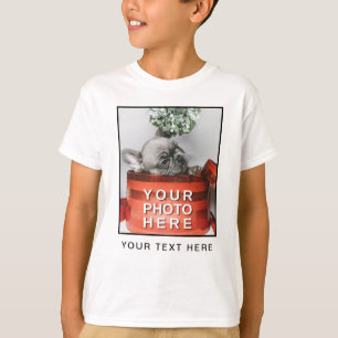 Create Your Own Photo & Custom Text T-Shirt