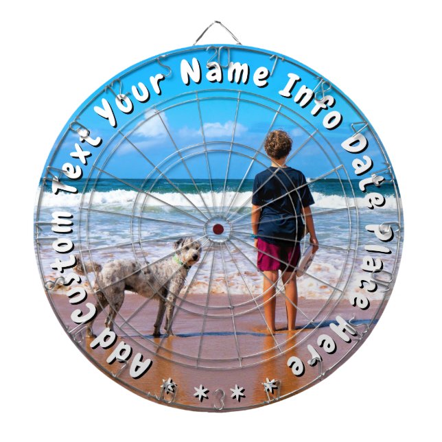 Create Your Own Photo Dart Board with Custom Text (Front)