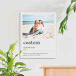 Create Your Own Photo Definition Canvas Print<br><div class="desc">Create your own personalized canvas print featuring your own custom text and photo. Add your word and definition to this modern dictionary style design template.</div>