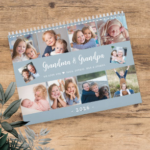 Create Your Own Photo Family Modern Script 2026 Calendar