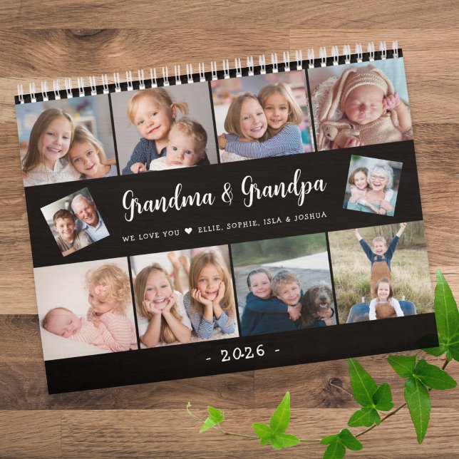 Create Your Own Photo Family Modern Script 2026 Calendar (Creator Uploaded)