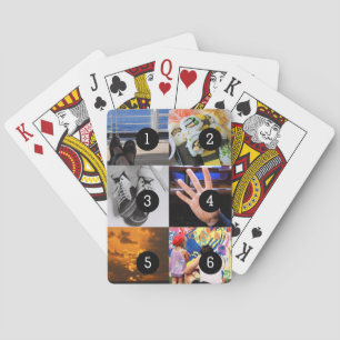 Create Your Own Photo Fun with 6 images Playing Cards