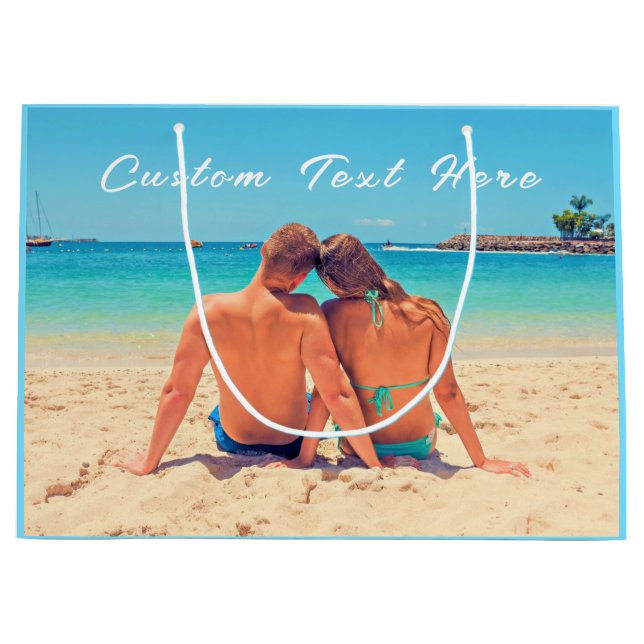 Create Your Own Photo Gift Bag Personalized Text (Front)
