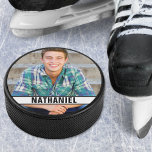 Create your Own Photo Hockey Puck<br><div class="desc">Personalized Photo Hockey Puck. This custom hockey puck features your photo printed on the front in a clean, round layout for a fun and personal touch. Beneath the photo, a curved band sits along the bottom with space to add a name or short text, keeping the design simple and easy...</div>