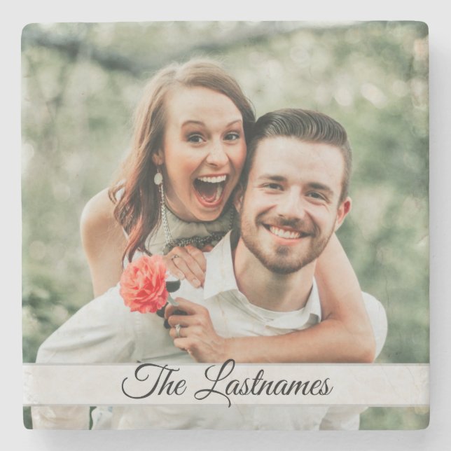 Create Your Own Photo Image Stone Coaster (Front)